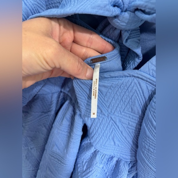 Free People Blue Violet Mini Dress size M sundress sun dress summer beachy - Picture 11 of 14